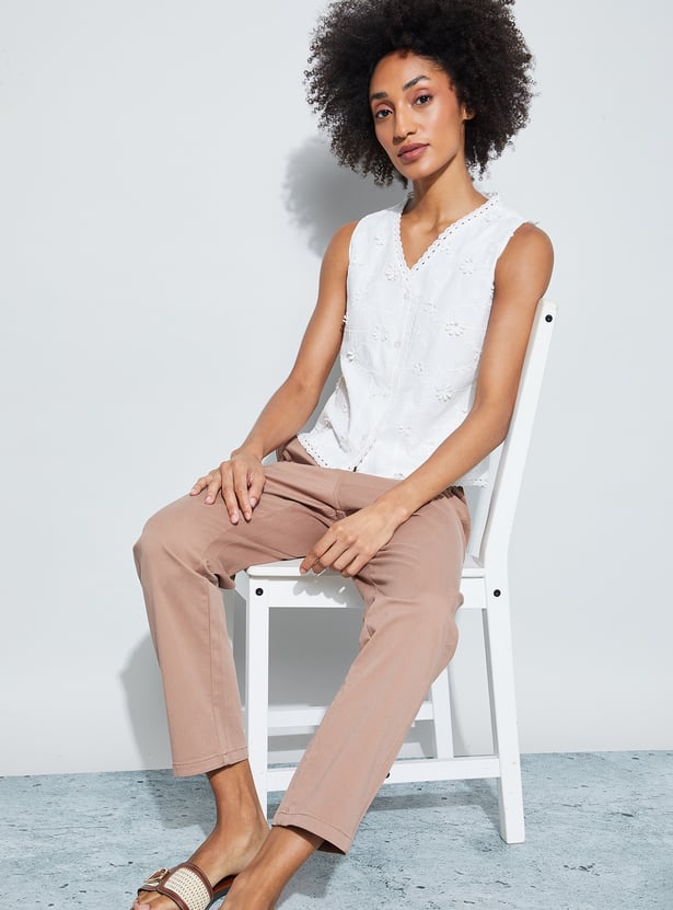 FAME FOREVER Embroidered Top