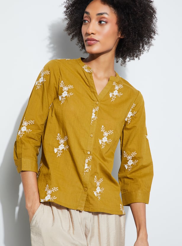 FAME FOREVER Embroidered Top