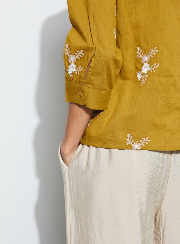 FAME FOREVER Embroidered Top