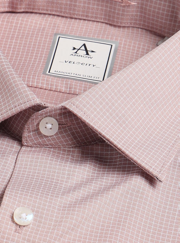 ARROW Checked Manhattan Formal Shirt (Slim)