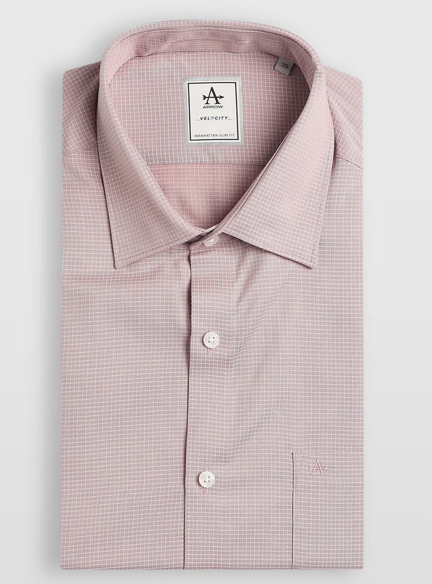 ARROW Checked Manhattan Formal Shirt (Slim)