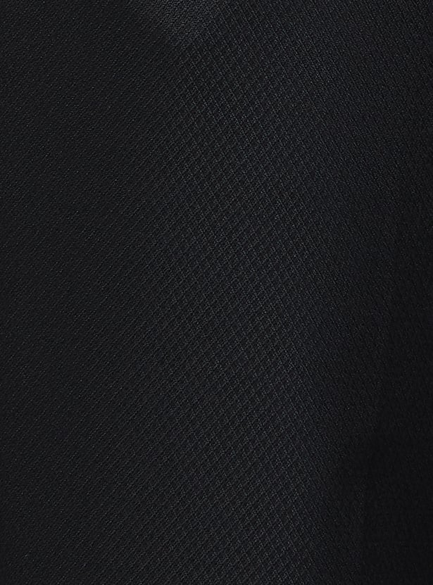 V DOT Textured Slim Fit Trousers