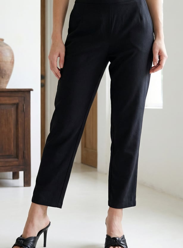 W Solid Straight Pants