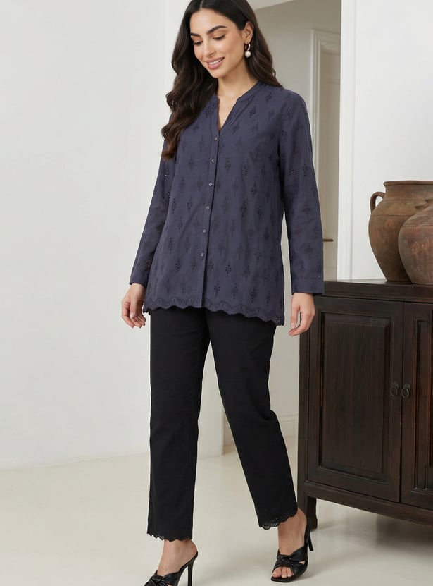 W Solid Straight Pants