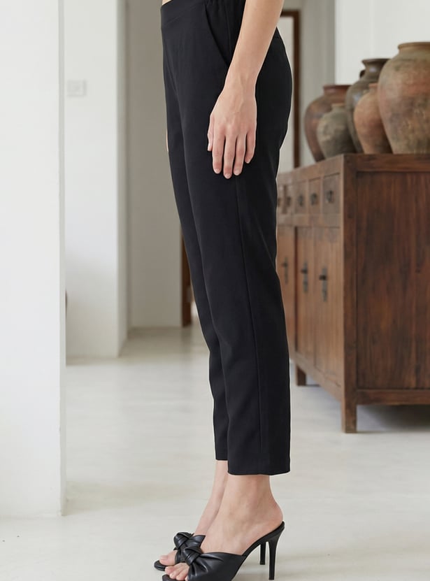 W Solid Straight Pants
