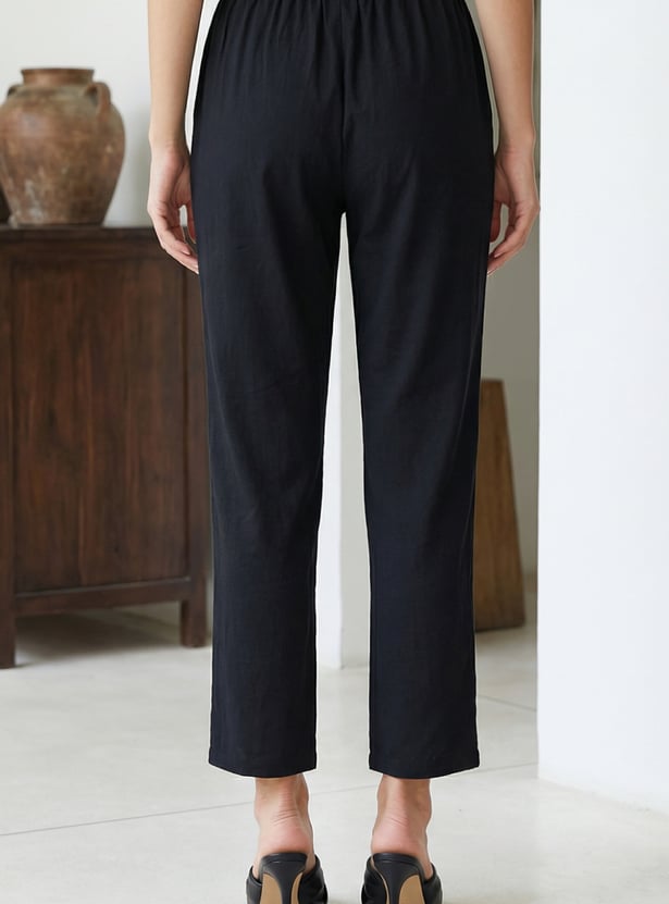 W Solid Straight Pants