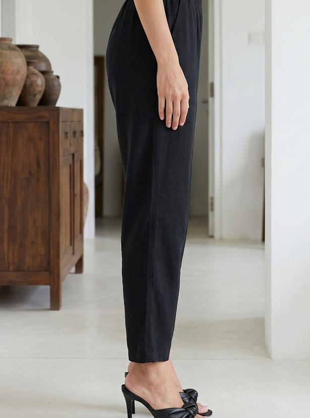 W Solid Straight Pants