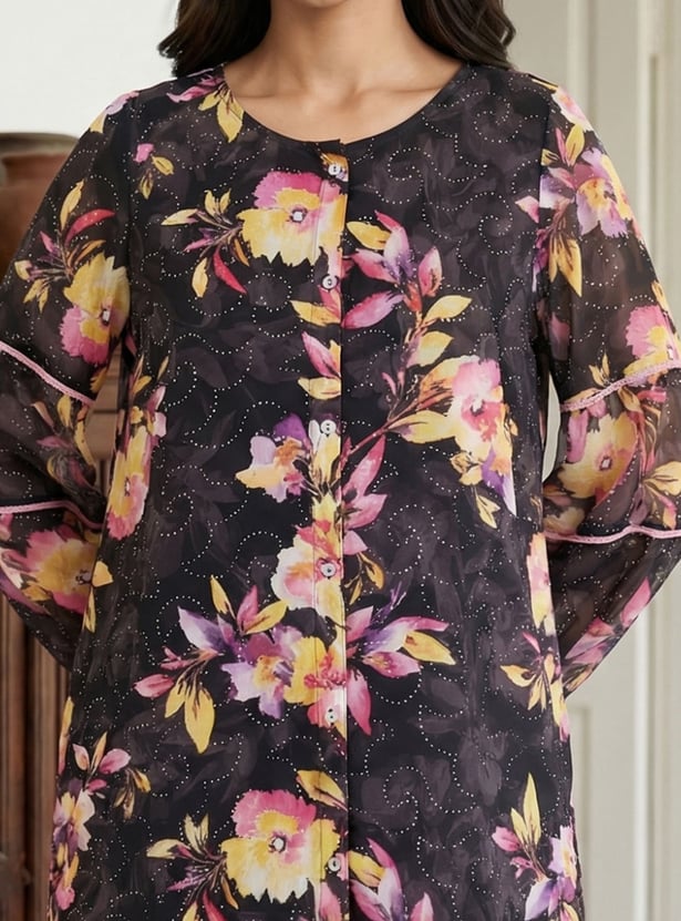 AURELIA Floral Print Kurti Set