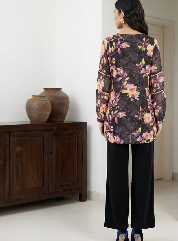AURELIA Floral Print Kurti Set