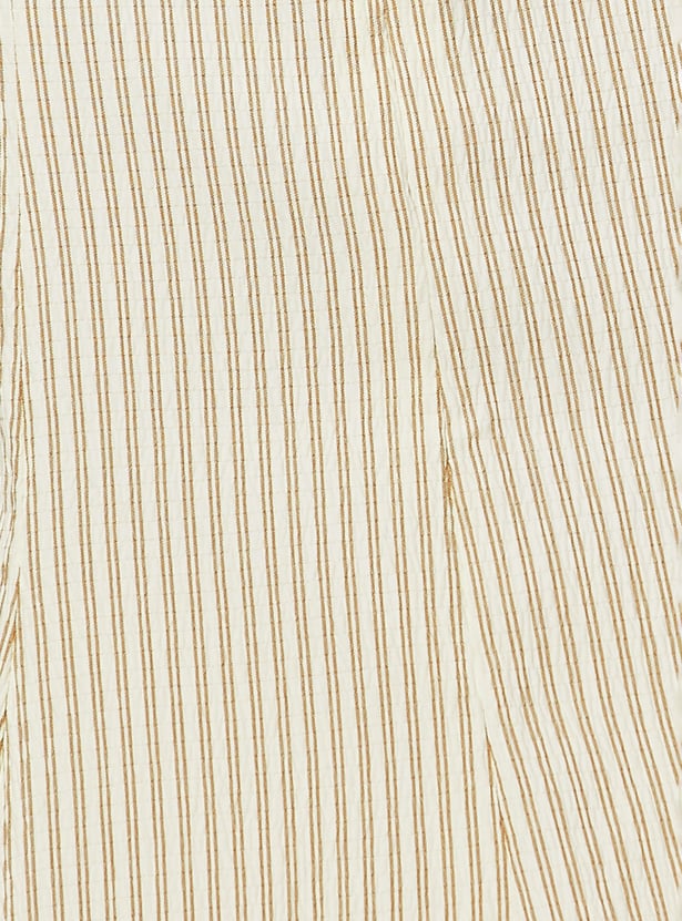 CODE Striped Midi Dress