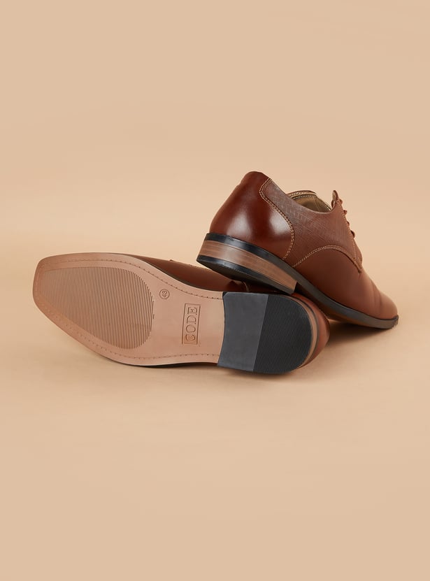CODE Self Design Lace-Up Shoes