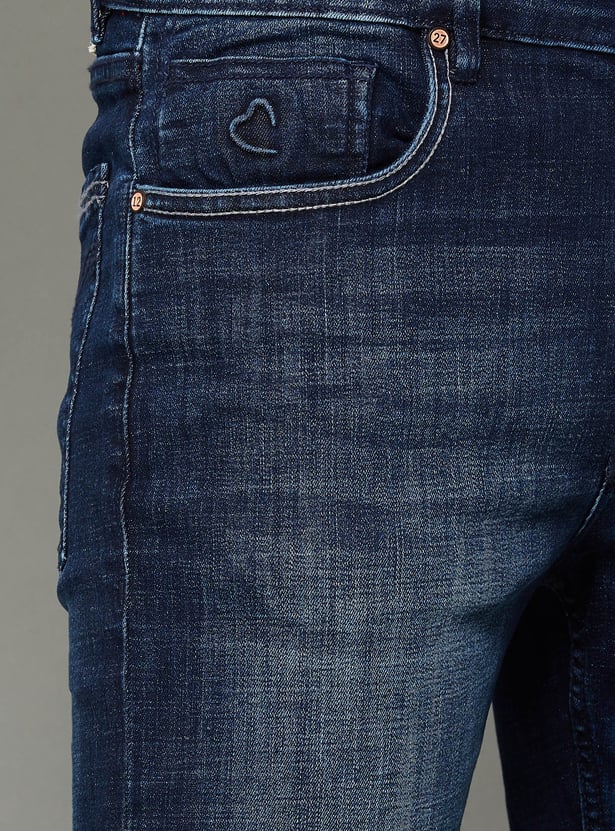 BEING HUMAN Washed Regular Tapered Jeans