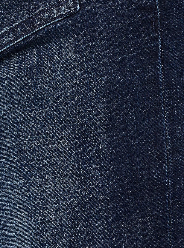 BEING HUMAN Washed Regular Tapered Jeans