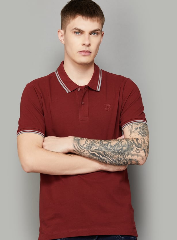 BEING HUMAN Solid Polo T-shirt