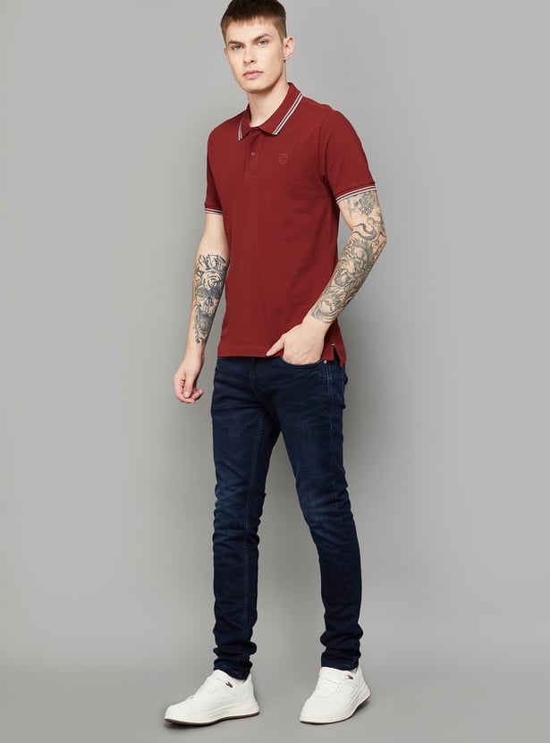 BEING HUMAN Solid Polo T-shirt