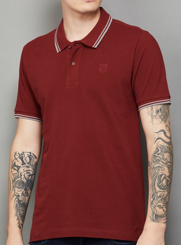 BEING HUMAN Solid Polo T-shirt