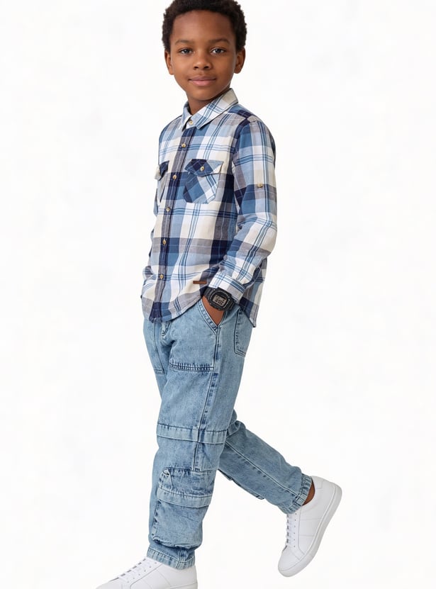 FAME FOREVER Boys Checked Shirt