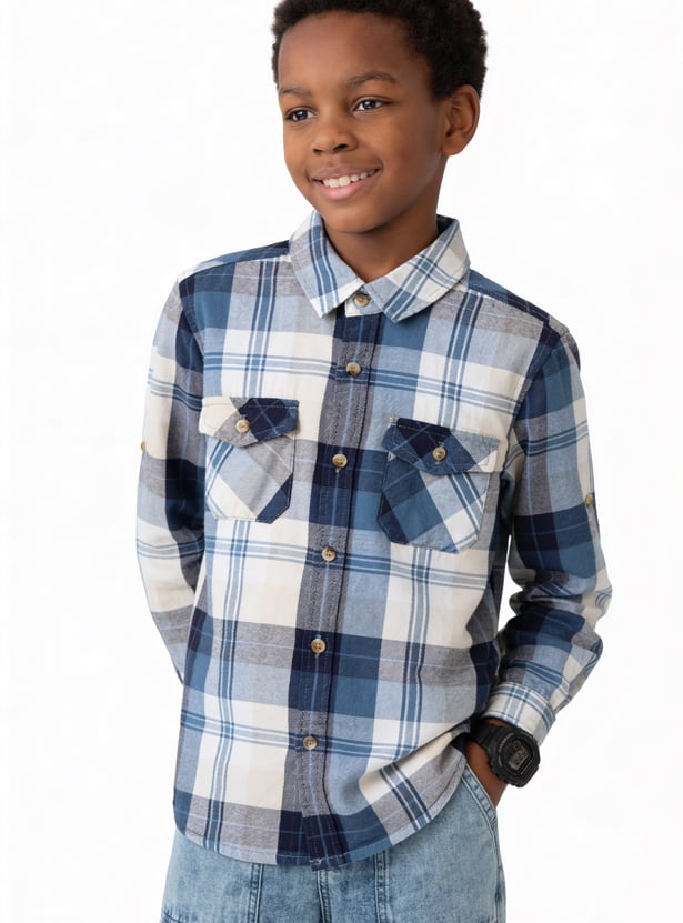 FAME FOREVER Boys Checked Shirt