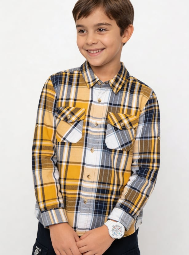 FAME FOREVER Boys Checked Shirt