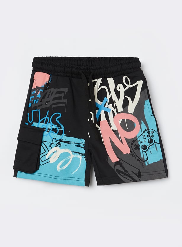 FAME FOREVER Boys Graphic Print Regular Shorts