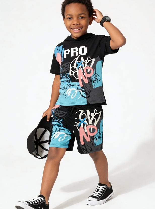 FAME FOREVER Boys Graphic Print Regular Shorts