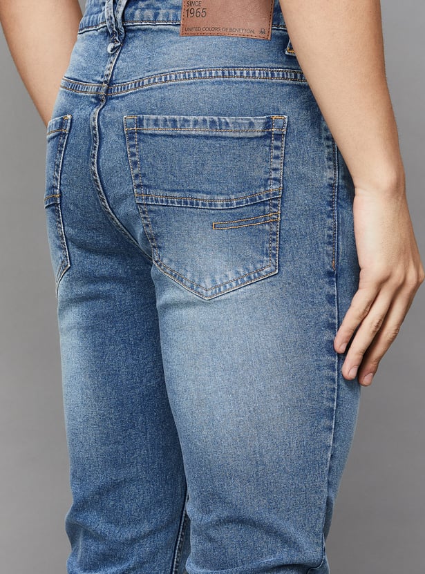 UNITED COLORS OF BENETTON Washed Slim Tapered Jeans