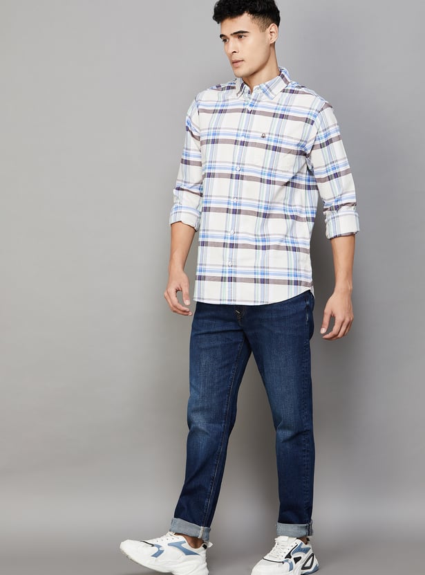UNITED COLORS OF BENETTON Checked Regular Fit Shirt