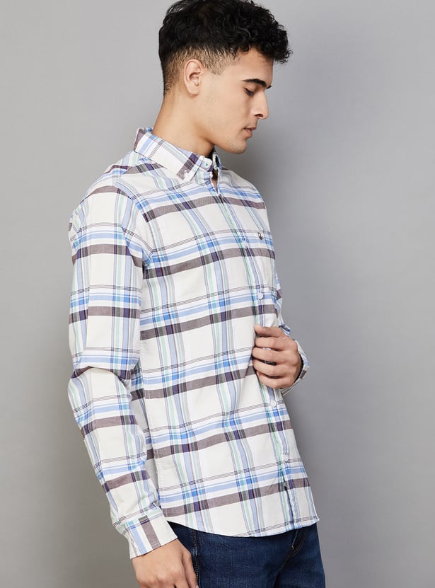 UNITED COLORS OF BENETTON Checked Regular Fit Shirt
