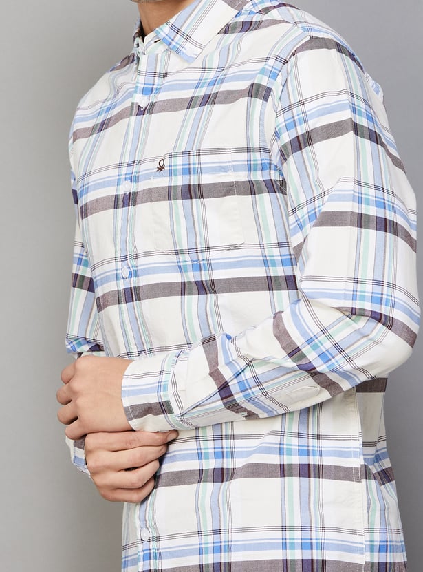 UNITED COLORS OF BENETTON Checked Regular Fit Shirt