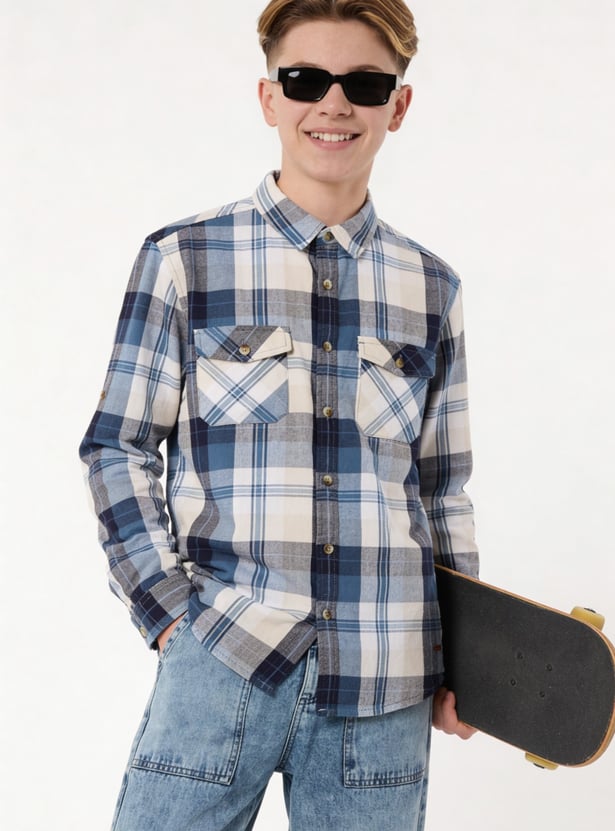 FAME FOREVER Boys Checked Shirt