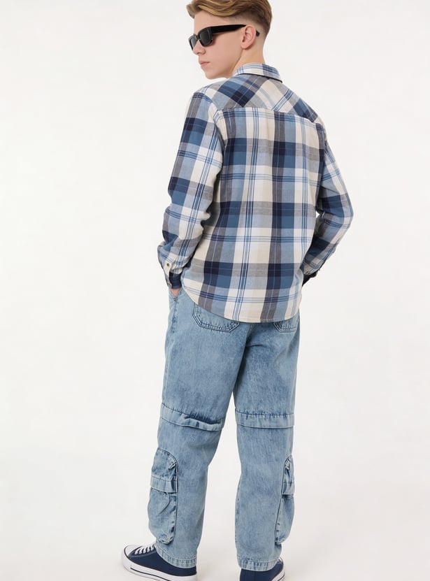 FAME FOREVER Boys Checked Shirt