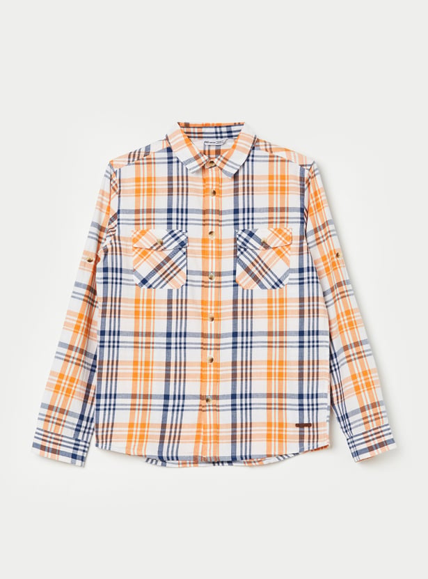 FAME FOREVER Boys Checked Shirts