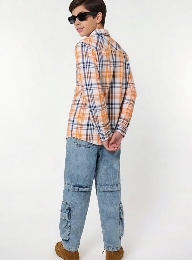 FAME FOREVER Boys Checked Shirts