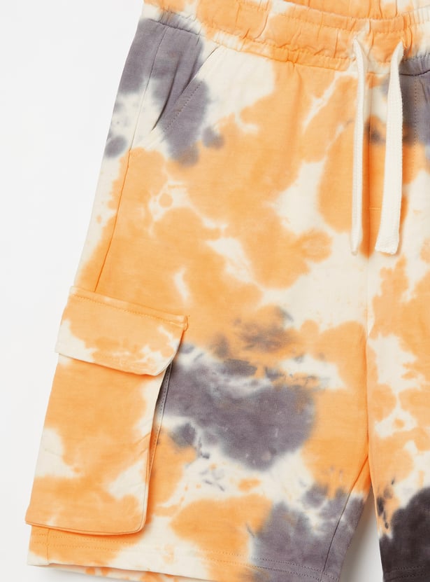 FAME FOREVER Boys Tie & Dye Cargo Shorts