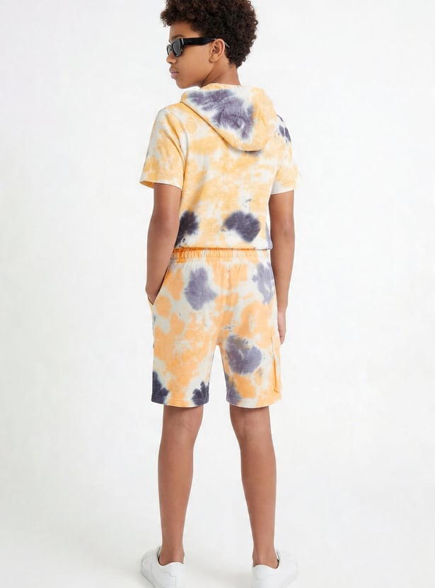 FAME FOREVER Boys Tie & Dye Cargo Shorts