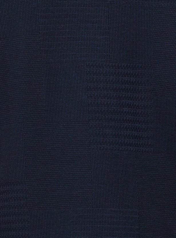 ALLEN SOLLY Patterned Polo T-shirt