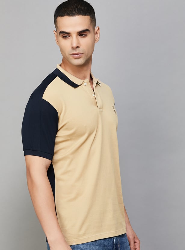 ALLEN SOLLY Colourblock Polo T-shirt