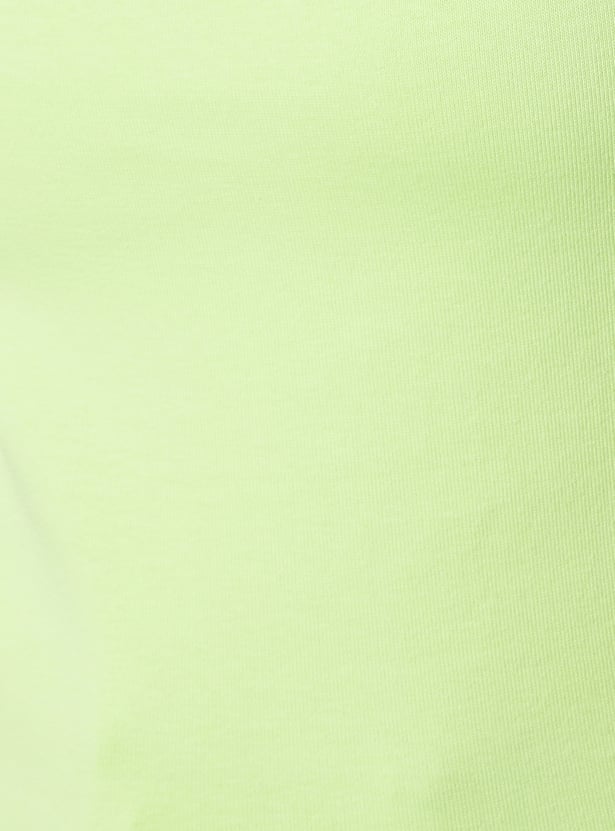 GINGER Solid Tie-Up Neck Top