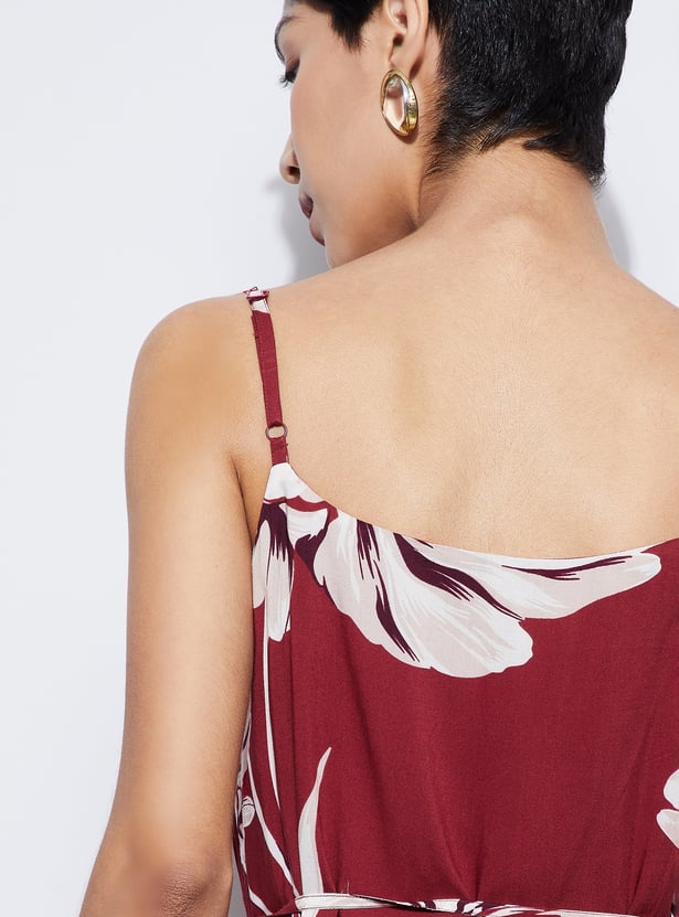 CODE Floral Print Midi Dress