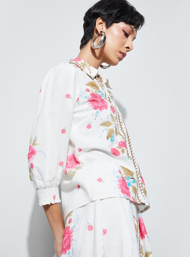 CODE Floral Print Shirt