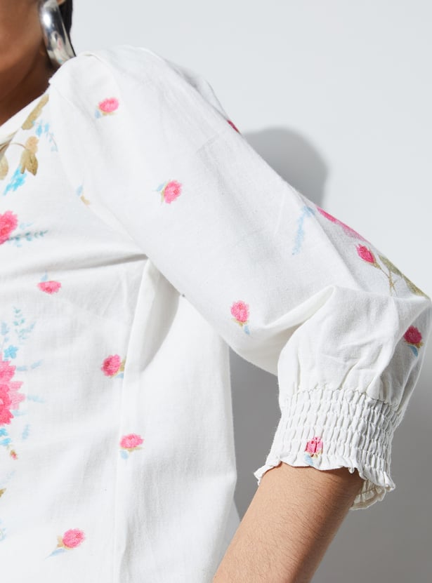 CODE Floral Print Shirt