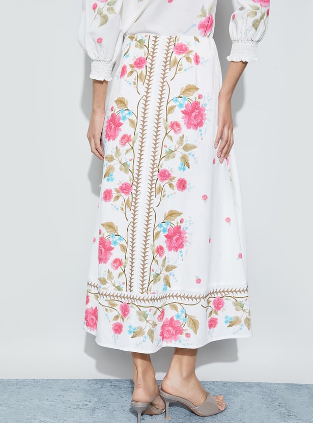 CODE Floral Print Skirt