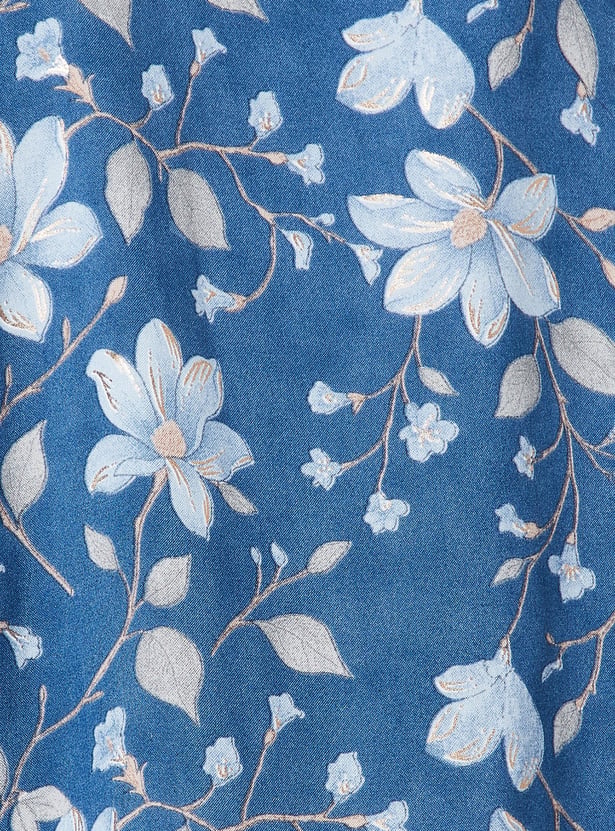 MELANGE Floral Print Straight Kurti