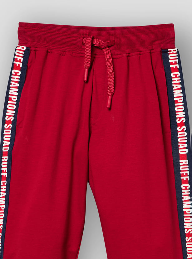 RUFF KIDS Boys Track Pants with Side Taping