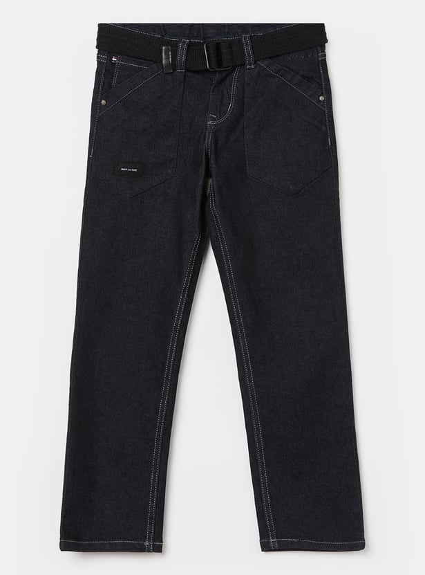 RUFF KIDS Boys Darkwashed Straight Fit Jeans