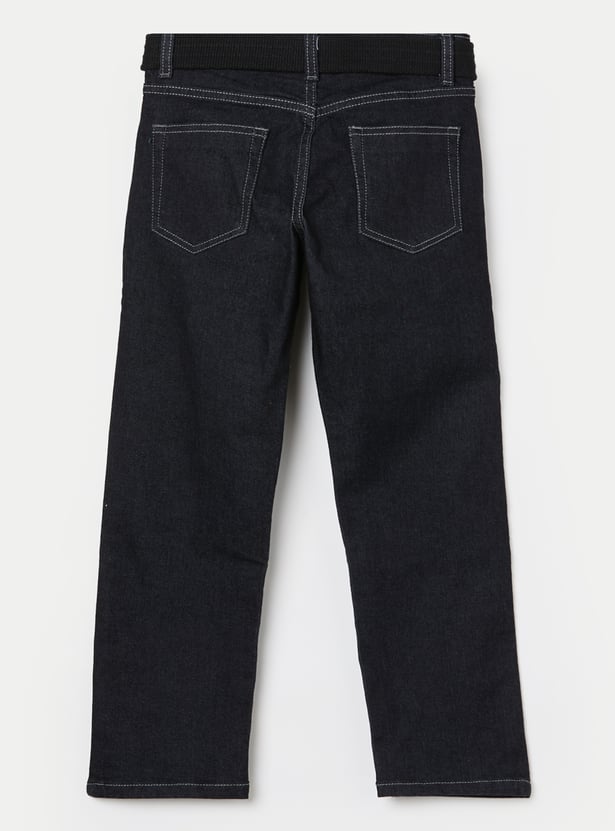 RUFF KIDS Boys Darkwashed Straight Fit Jeans