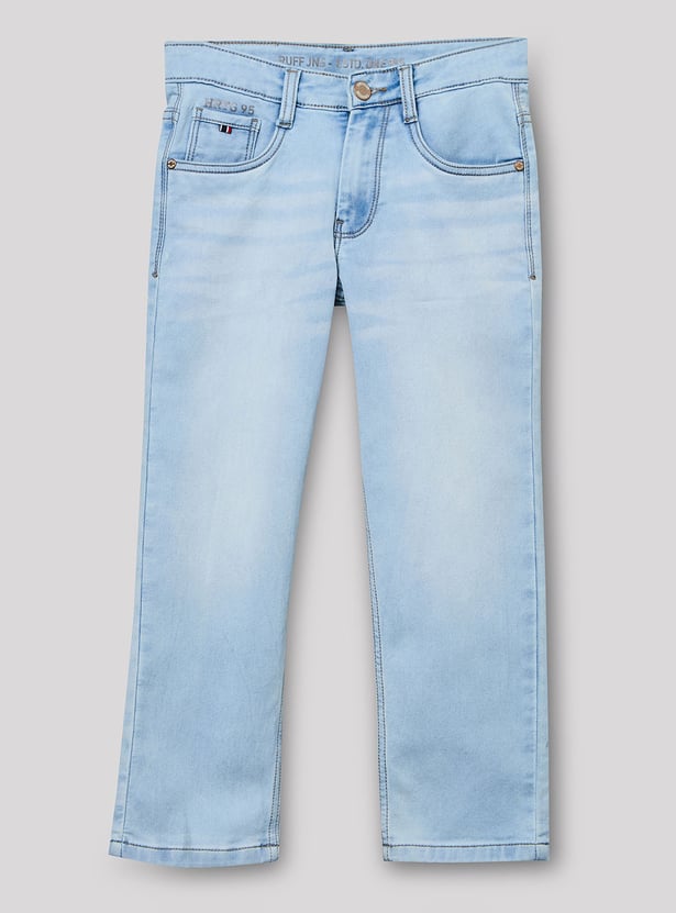 RUFF KIDS Boys Light Wash Reversible Jeans
