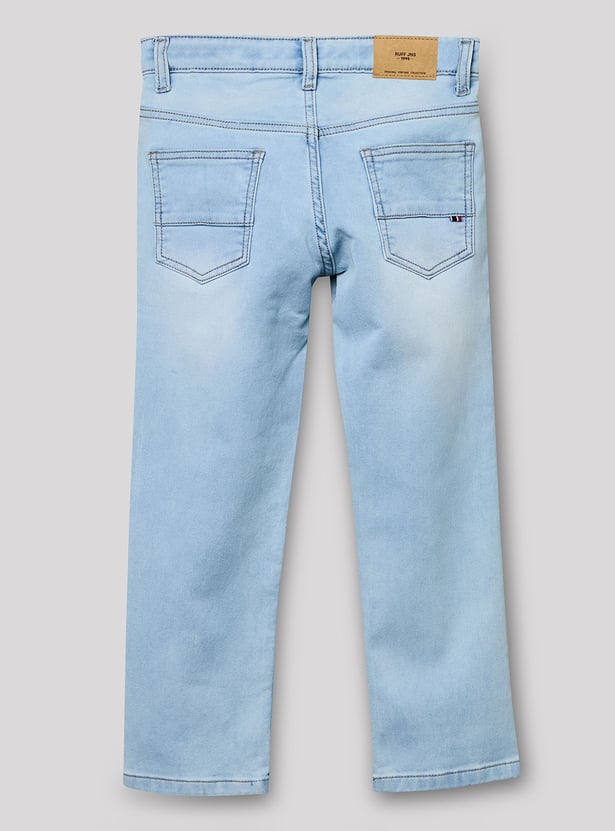 RUFF KIDS Boys Light Wash Reversible Jeans