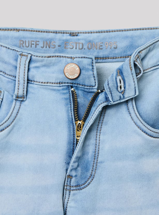 RUFF KIDS Boys Light Wash Reversible Jeans
