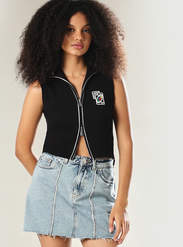 ONLY Ribbed Sleeveless Sweatshirt